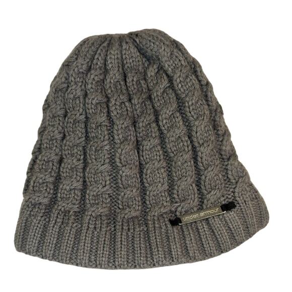 Under Armour Gray Cable Knit Beenie - Picture 1 of 3